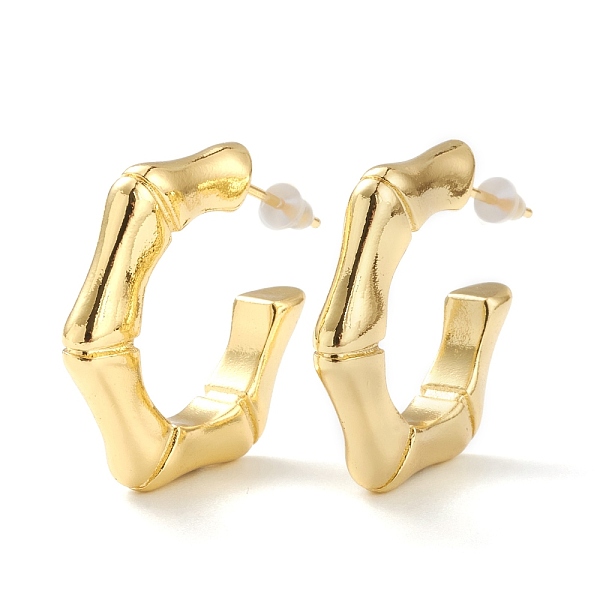 PandaHall Brass Half Hoop Earrings, with Steel Pin and Plastic Ear Nuts, Long-Lasting Plated, Bamboo Stick, Real 18K Gold Plated, 27x25x4mm...
PandaHall Brass Half Hoop Earrings, with Steel Pin and Plastic Ear Nuts, Long-Lasting Plated, Bamboo Stick, Real 18K Gold Plated, 27x25x4mm...