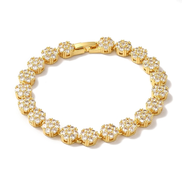 PandaHall Rack Plating Brass Pave Cubic Zirconia Flower Link Chain Bracelets for Women, Lead Free & Cadmium Free, Real 18K Gold Plated..., Clear
PandaHall Rack Plating Brass Pave Cubic Zirconia Flower Link Chain Bracelets for Women, Lead Free & Cadmium Free, Real 18K Gold Plated..., Clear