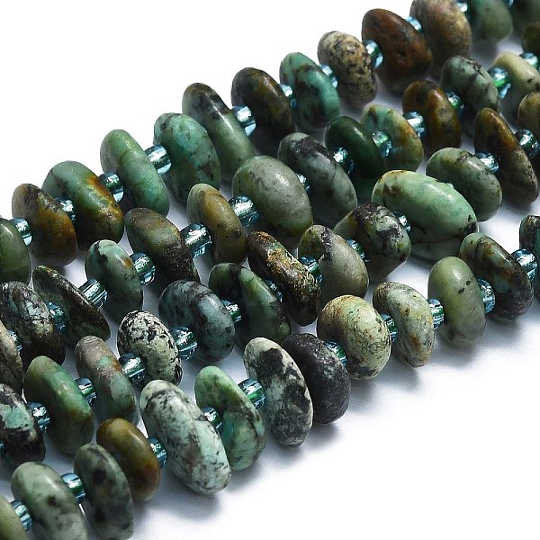 PandaHall Natural African Turquoise(Jasper) Beads Strands, Chips, 10~12x8~9x3~4mm, Hole: 2mm, about 83pcs/strand, 15.55''(39.5cm) African...
PandaHall Natural African Turquoise(Jasper) Beads Strands, Chips, 10~12x8~9x3~4mm, Hole: 2mm, about 83pcs/strand, 15.55''(39.5cm) African...