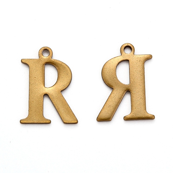 PandaHall 304 Stainless Steel Alphabet Charms, Antique Bronze, Letter.R, 12x9x1mm, Hole: 1mm 304 Stainless Steel Letter R
PandaHall 304 Stainless Steel Alphabet Charms, Antique Bronze, Letter.R, 12x9x1mm, Hole: 1mm 304 Stainless Steel Letter R