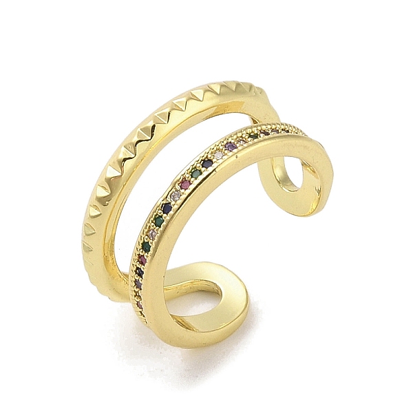 PandaHall Real 18K Gold Plated Brass Micro Pave Cubic Zirconia Open Cuff Rings, Colorful, 10.5mm, US Size 7(17.3mm) Brass+Cubic Zirconia...
PandaHall Real 18K Gold Plated Brass Micro Pave Cubic Zirconia Open Cuff Rings, Colorful, 10.5mm, US Size 7(17.3mm) Brass+Cubic Zirconia...
