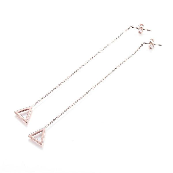 PandaHall 304 Stainless Steel Stud Earrings, Hypoallergenic Earrings, Triangle, Rose Gold, 105mm, Pin: 0.8mm 304 Stainless Steel
PandaHall 304 Stainless Steel Stud Earrings, Hypoallergenic Earrings, Triangle, Rose Gold, 105mm, Pin: 0.8mm 304 Stainless Steel