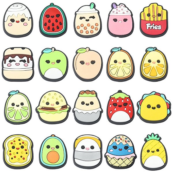PandaHall 40Pcs 20 Styles Cute PVC Plastic Cabochons, Food & Fruit, Mixed Shapes, Mixed Color, 26~30x21~28x4mm, 2pcs/style Plastic Mixed..., Multicolor
PandaHall 40Pcs 20 Styles Cute PVC Plastic Cabochons, Food & Fruit, Mixed Shapes, Mixed Color, 26~30x21~28x4mm, 2pcs/style Plastic Mixed..., Multicolor