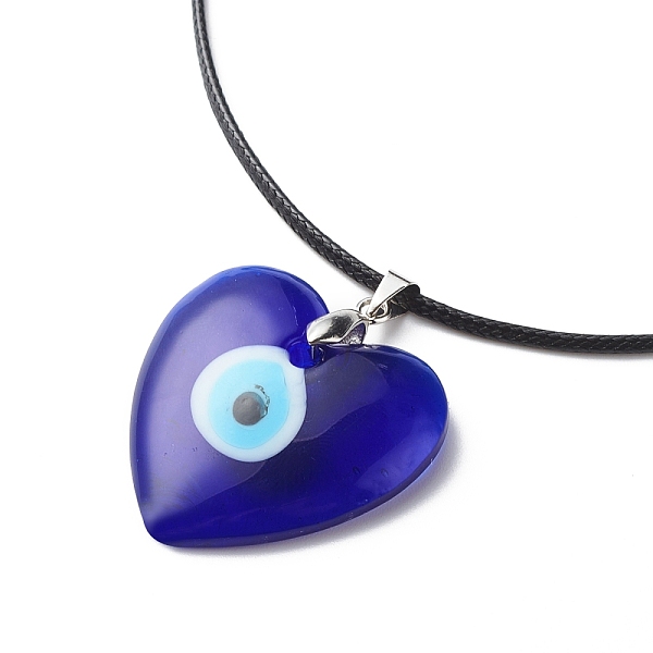 PandaHall Blue Lampwork Evil Eye Pendant Necklace with Waxed Cord for Women, Heart Pattern, Pendant: 40x35x7mm, 17.64~17.72 inch(44.8~45cm)...
PandaHall Blue Lampwork Evil Eye Pendant Necklace with Waxed Cord for Women, Heart Pattern, Pendant: 40x35x7mm, 17.64~17.72 inch(44.8~45cm)...