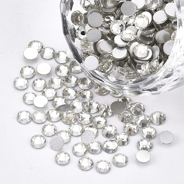 PandaHall Glass Flat Back Rhinestone Cabochons, Back Plated, Faceted Half Round, Crystal, SS12, 3~3.2x1.5mm, about 1440pcs/bag Glass..., Clear
PandaHall Glass Flat Back Rhinestone Cabochons, Back Plated, Faceted Half Round, Crystal, SS12, 3~3.2x1.5mm, about 1440pcs/bag Glass..., Clear