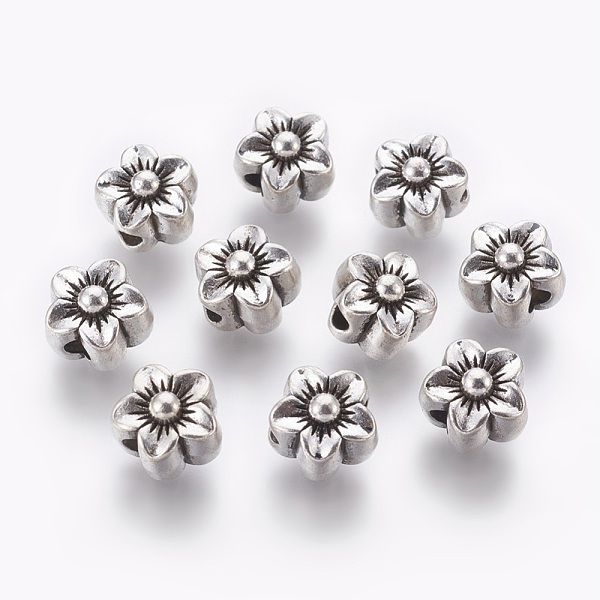 PandaHall Tibetan Style Alloy Beads, Lead Free & Cadmium Free, Flower, Antique Silver, 12x10mm, Hole: 3.5mm Alloy Flower
PandaHall Tibetan Style Alloy Beads, Lead Free & Cadmium Free, Flower, Antique Silver, 12x10mm, Hole: 3.5mm Alloy Flower