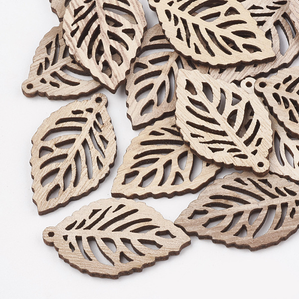 PandaHall Undyed Wood Pendants, Leaf, BurlyWood, 40x23.5x3mm, Hole: 1.6mm Wood Leaf Orange
PandaHall Undyed Wood Pendants, Leaf, BurlyWood, 40x23.5x3mm, Hole: 1.6mm Wood Leaf Orange