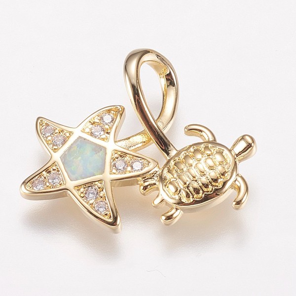 PandaHall Brass Pendants, with Synthetic Opal, Tortoise with Star, Golden, Light Yellow, 16.5x19x6mm, Hole: 3x5mm Brass Tortoise Yellow
PandaHall Brass Pendants, with Synthetic Opal, Tortoise with Star, Golden, Light Yellow, 16.5x19x6mm, Hole: 3x5mm Brass Tortoise Yellow