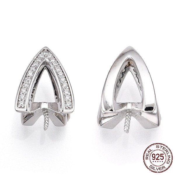 PandaHall Rhodium Plated 925 Sterling Silver Micro Pave Cubic Zirconia Peg Bails, For Half Drilled Beads, Nickel Free, with S925 Stamp, Real..., Clear
PandaHall Rhodium Plated 925 Sterling Silver Micro Pave Cubic Zirconia Peg Bails, For Half Drilled Beads, Nickel Free, with S925 Stamp, Real..., Clear