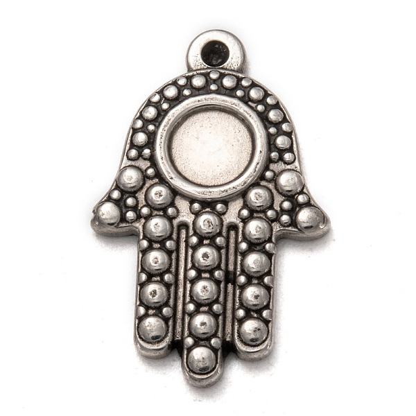 PandaHall 304 Stainless Steel Pendants, Hamsa Hand/Hand of Fatima /Hand of Miriam, Antique Silver, 25.5x16x2.5mm, Hole: 1.8mm 304 Stainless...
PandaHall 304 Stainless Steel Pendants, Hamsa Hand/Hand of Fatima /Hand of Miriam, Antique Silver, 25.5x16x2.5mm, Hole: 1.8mm 304 Stainless...
