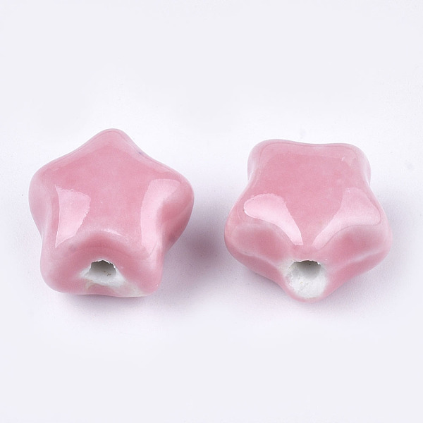 PandaHall Handmade Porcelain Beads, Bright Glazed Porcelain, Star, Pink, 15~16x15.5~17x12~12.5mm, Hole: 2~2.5mm Porcelain Star Pink
PandaHall Handmade Porcelain Beads, Bright Glazed Porcelain, Star, Pink, 15~16x15.5~17x12~12.5mm, Hole: 2~2.5mm Porcelain Star Pink