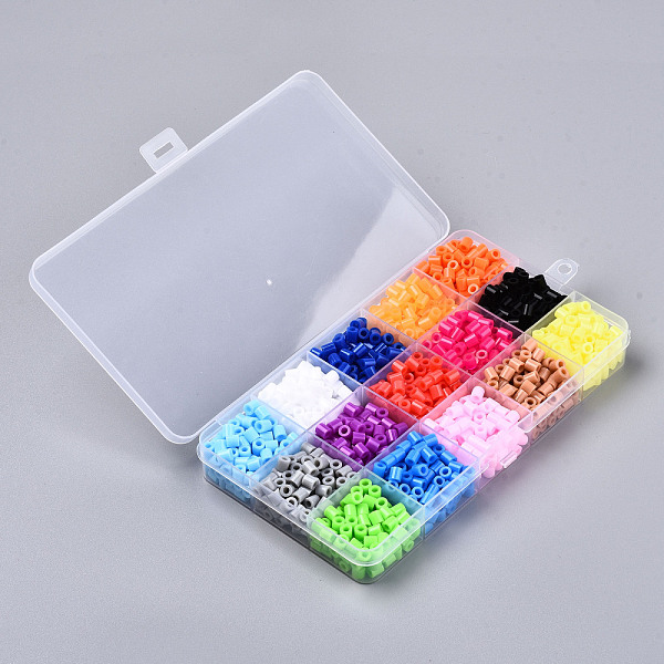 PandaHall 15 Colors Fuse Beads for Kids Crafts, DIY PE Melty Beads , Mixed Color, 5x5mm, about 100pcs/color, about 1500pcs/box Plastic Tube..., Multicolor
PandaHall 15 Colors Fuse Beads for Kids Crafts, DIY PE Melty Beads , Mixed Color, 5x5mm, about 100pcs/color, about 1500pcs/box Plastic Tube..., Multicolor