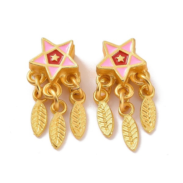 PandaHall Alloy Pendants, with Enamel, Star and Feather, Matte Gold Color, Pink, 23mm, Hole: 3mm Alloy+Enamel Star Pink
PandaHall Alloy Pendants, with Enamel, Star and Feather, Matte Gold Color, Pink, 23mm, Hole: 3mm Alloy+Enamel Star Pink