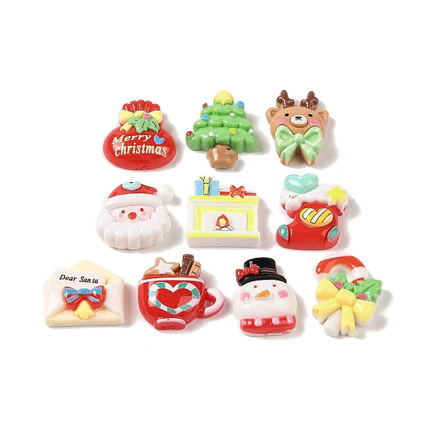 PandaHall Christmas Opaque Resin Decoden Cabochons, Santa Claus & Christmas Tree & Deer, Mixed Shapes, Mixed Color, 22~27x20~25x7.5~8mm..., Multicolor
PandaHall Christmas Opaque Resin Decoden Cabochons, Santa Claus & Christmas Tree & Deer, Mixed Shapes, Mixed Color, 22~27x20~25x7.5~8mm..., Multicolor