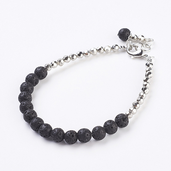 PandaHall Natural Lava Rock Beaded Bracelets, with CCB Plastic Bead and Brass Lobster Claw Clasps, 7-5/8 inch(195mm) Lava Rock
PandaHall Natural Lava Rock Beaded Bracelets, with CCB Plastic Bead and Brass Lobster Claw Clasps, 7-5/8 inch(195mm) Lava Rock