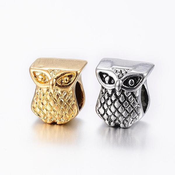 PandaHall 304 Stainless Steel European Beads, Large Hole Beads, Owl, Mixed Color, 10.5x9x10mm, Hole: 5mm 304 Stainless Steel Owl
PandaHall 304 Stainless Steel European Beads, Large Hole Beads, Owl, Mixed Color, 10.5x9x10mm, Hole: 5mm 304 Stainless Steel Owl