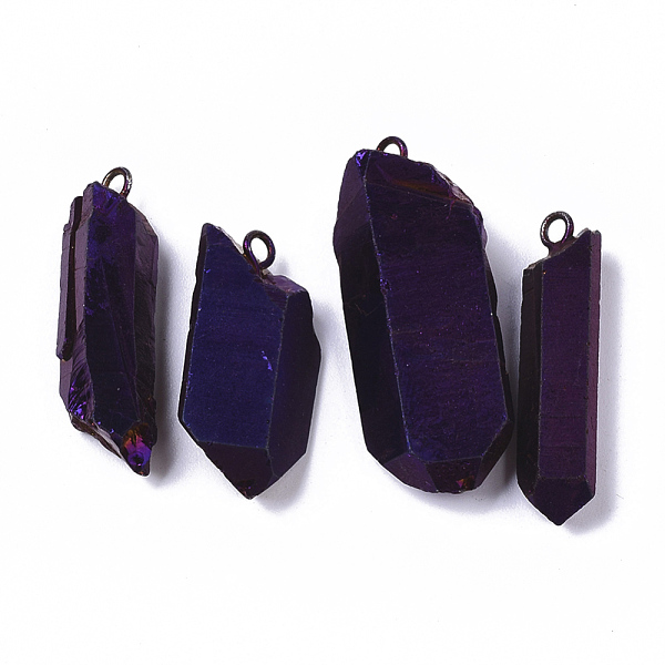 PandaHall Vacuum Plating Natural Quartz Crystal Pendants, with Brass Loop, Strip Shape, Indigo, 24~36x7~16x6~11mm, Hole: 1.8mm Quartz..., Purple
PandaHall Vacuum Plating Natural Quartz Crystal Pendants, with Brass Loop, Strip Shape, Indigo, 24~36x7~16x6~11mm, Hole: 1.8mm Quartz..., Purple