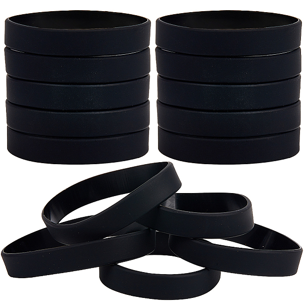 PandaHall Flat Plain Silicone Cord Bracelet for Men Women, Black, Inner Diameter: 2-1/2 inch(6.5cm) Silicone Black
PandaHall Flat Plain Silicone Cord Bracelet for Men Women, Black, Inner Diameter: 2-1/2 inch(6.5cm) Silicone Black