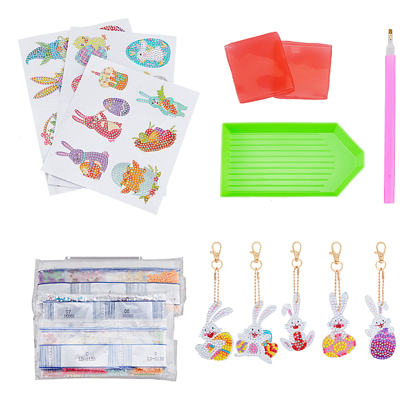 PandaHall SUPERFINDINGS 1 Set DIY Rabbit with Easter Egg Diamond Painting Keychains Kits, with 1 Set DIY Easter Theme Diamond Painting..., Multicolor
PandaHall SUPERFINDINGS 1 Set DIY Rabbit with Easter Egg Diamond Painting Keychains Kits, with 1 Set DIY Easter Theme Diamond Painting..., Multicolor