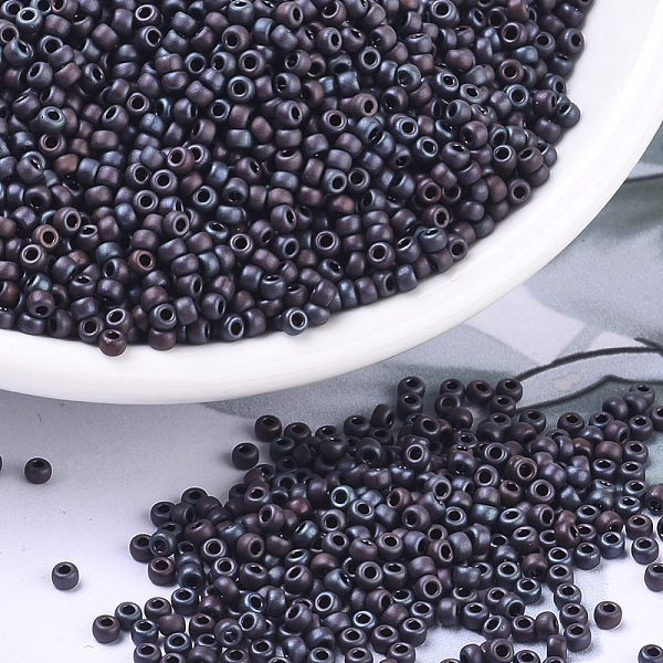 PandaHall MIYUKI Round Rocailles Beads, Japanese Seed Beads, 11/0, (RR2016) Matte Metallic Dark Plum Iris, 11/0, 2x1.3mm, Hole: 0.8mm, about..., Purple
PandaHall MIYUKI Round Rocailles Beads, Japanese Seed Beads, 11/0, (RR2016) Matte Metallic Dark Plum Iris, 11/0, 2x1.3mm, Hole: 0.8mm, about..., Purple