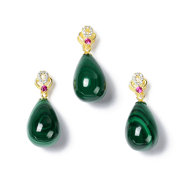 PandaHall Natural Malachite Pendants, Teardrop Charms, with Golden Plated 925 Sterling Rhinestone Clasps, 18.5x10mm, Hole: 4.3x1.6mm...
PandaHall Natural Malachite Pendants, Teardrop Charms, with Golden Plated 925 Sterling Rhinestone Clasps, 18.5x10mm, Hole: 4.3x1.6mm...