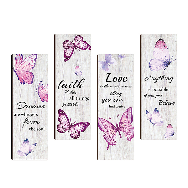 PandaHall 4 Pcs Pink Butterfly Wooden Wall Sign, Dreams Faith Love Believe Wall Decor Inspirational Wall Art for Women Room Decor Wedding...
PandaHall 4 Pcs Pink Butterfly Wooden Wall Sign, Dreams Faith Love Believe Wall Decor Inspirational Wall Art for Women Room Decor Wedding...