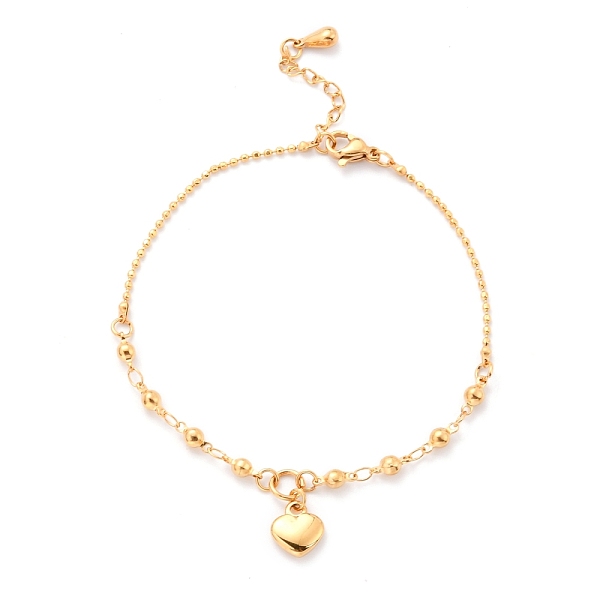 PandaHall 304 Stainless Steel Heart Charm Bracelets, with Link Chains and Lobster Claw Clasps, Golden, 7-5/8 inch(19.5cm) 304 Stainless...
PandaHall 304 Stainless Steel Heart Charm Bracelets, with Link Chains and Lobster Claw Clasps, Golden, 7-5/8 inch(19.5cm) 304 Stainless...