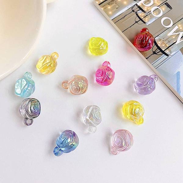 PandaHall Transparent Acrylic Pendants, Rose, Mixed Color, 20.8x15.7x14.5mm, Hole: 3.5mm Acrylic Flower Multicolor
PandaHall Transparent Acrylic Pendants, Rose, Mixed Color, 20.8x15.7x14.5mm, Hole: 3.5mm Acrylic Flower Multicolor