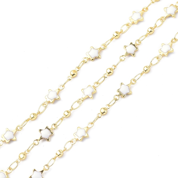 PandaHall Brass & Enamel Link Chains, Long-Lasting Plated, Star, Unwelded, with Spool, Golden, 6~10.5x2.5~5x2mm, about 10.93 yards(10m)/roll..., White
PandaHall Brass & Enamel Link Chains, Long-Lasting Plated, Star, Unwelded, with Spool, Golden, 6~10.5x2.5~5x2mm, about 10.93 yards(10m)/roll..., White
