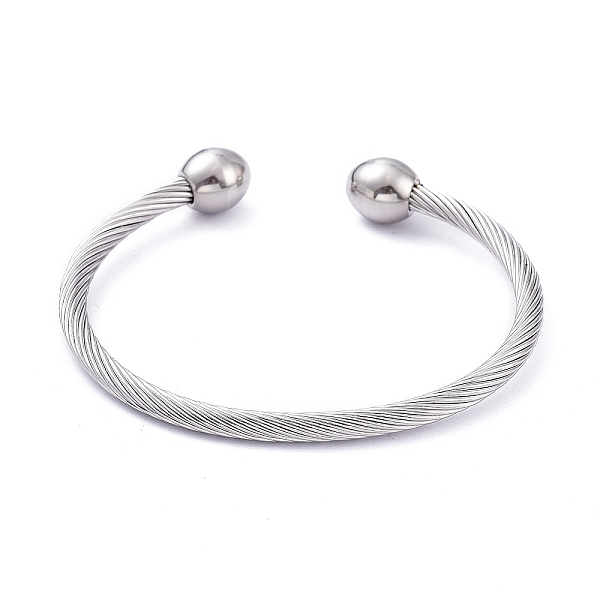PandaHall 304 Stainless Steel Cuff Bangles, Torque Bangles, Twist, Stainless Steel Color, 2-1/4 inch(5.7cm) 304 Stainless Steel
PandaHall 304 Stainless Steel Cuff Bangles, Torque Bangles, Twist, Stainless Steel Color, 2-1/4 inch(5.7cm) 304 Stainless Steel