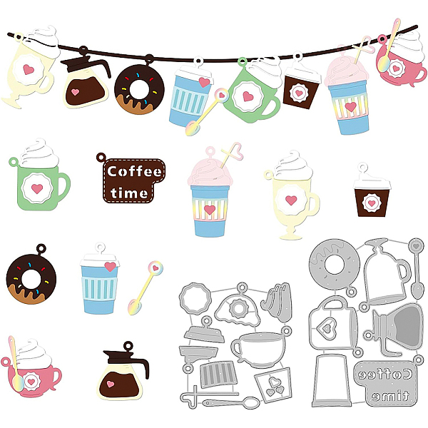 PandaHall BENECREAT 2 Styles Coffee Cup Cutting Dies Coffee Accessories Pendant Word "Coffee time" Carbon Steel Stencils for DIY...
PandaHall BENECREAT 2 Styles Coffee Cup Cutting Dies Coffee Accessories Pendant Word "Coffee time" Carbon Steel Stencils for DIY...