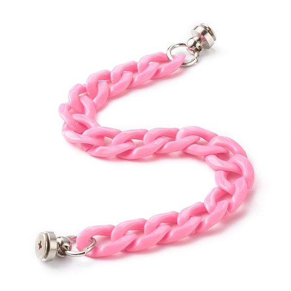 PandaHall Opaque Acrylic Curb Chain Phone Case Chain, with Brass Screw nut and Iron Screws, for DIY Phone Case Decoration, Hot Pink, 19cm...
PandaHall Opaque Acrylic Curb Chain Phone Case Chain, with Brass Screw nut and Iron Screws, for DIY Phone Case Decoration, Hot Pink, 19cm...
