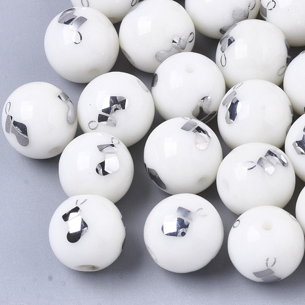 PandaHall Christmas Opaque Glass Beads, Round with Electroplate Christmas Sock Pattern, Platinum Plated, 10mm, Hole: 1.2mm Glass Round White
PandaHall Christmas Opaque Glass Beads, Round with Electroplate Christmas Sock Pattern, Platinum Plated, 10mm, Hole: 1.2mm Glass Round White