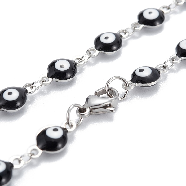 PandaHall 304 Stainless Steel Jewelry Sets, Link Bracelets & Necklaces, with Enamel, Evil Eye, Black, 17-3/4 inch(45cm), 7-7/8 inch(20cm)...
PandaHall 304 Stainless Steel Jewelry Sets, Link Bracelets & Necklaces, with Enamel, Evil Eye, Black, 17-3/4 inch(45cm), 7-7/8 inch(20cm)...