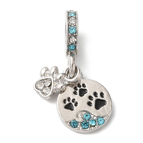PandaHall Rack Plating Alloy Aquamarine & Clear Rhinestone European Dangle Charms, Large Hole Paw Print Pendants with Enamel, Cadmium Free &..., Cyan
PandaHall Rack Plating Alloy Aquamarine & Clear Rhinestone European Dangle Charms, Large Hole Paw Print Pendants with Enamel, Cadmium Free &..., Cyan