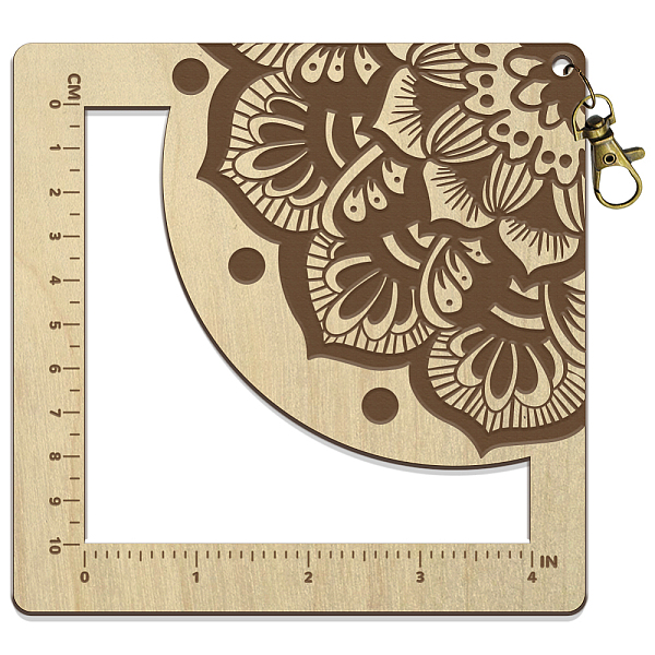 PandaHall Wooden Square Frame Crochet Ruler, Knitting Needle Gauge, Datura, 13x13x0.5cm Wood Flower
PandaHall Wooden Square Frame Crochet Ruler, Knitting Needle Gauge, Datura, 13x13x0.5cm Wood Flower