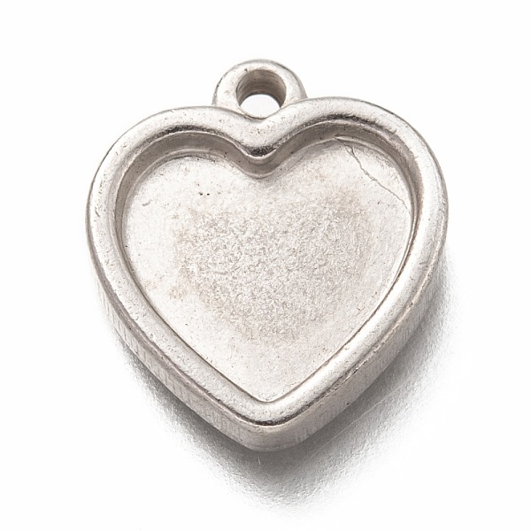 PandaHall 304 Stainless Steel Pendant Cabochon Settings, Heart, Stainless Steel Color, Tray: 9.5x11mm, 16x14.5x3mm, Hole: 1.5mm 304...
PandaHall 304 Stainless Steel Pendant Cabochon Settings, Heart, Stainless Steel Color, Tray: 9.5x11mm, 16x14.5x3mm, Hole: 1.5mm 304...
