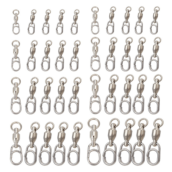 PandaHall GOMAKERER 40Pcs 8 Styles Brass & 304 Stainless Steel Fishing Fast Snap Clips, Quick Change Connectors, Platinum & Stainless Steel...
PandaHall GOMAKERER 40Pcs 8 Styles Brass & 304 Stainless Steel Fishing Fast Snap Clips, Quick Change Connectors, Platinum & Stainless Steel...