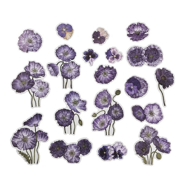 PandaHall 20Pcs 20 Styles Vintage Flower PET Waterproof Self Adhesive Stickers, Flower Decals for DIY Scrapbooking, Photo Album Decoration..., Purple
PandaHall 20Pcs 20 Styles Vintage Flower PET Waterproof Self Adhesive Stickers, Flower Decals for DIY Scrapbooking, Photo Album Decoration..., Purple