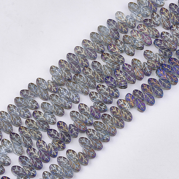 PandaHall Electroplate Glass Beads Strands, Leaf, Slate Blue, 11x7x4mm, Hole: 0.8mm, about 140pcs/strand, 23.6 inch Glass Leaf Blue
PandaHall Electroplate Glass Beads Strands, Leaf, Slate Blue, 11x7x4mm, Hole: 0.8mm, about 140pcs/strand, 23.6 inch Glass Leaf Blue