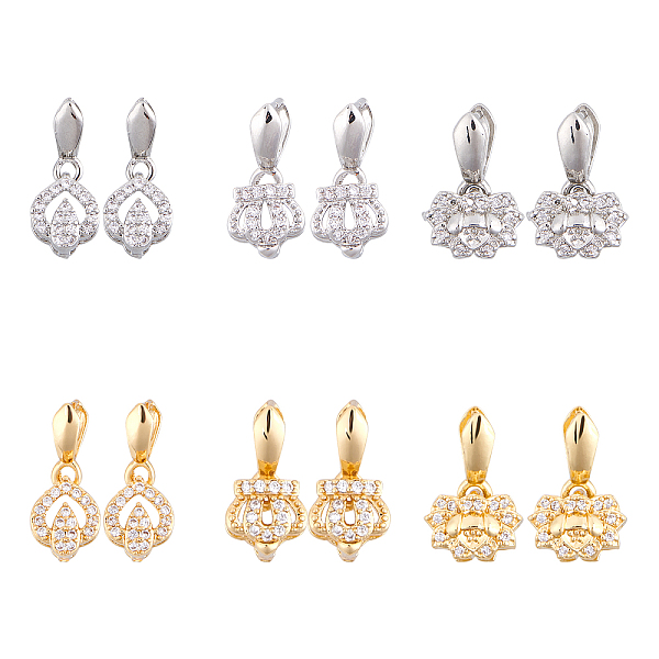 PandaHall CHGCRAFT Brass Micro Pave Clear Cubic Zirconia Ice Pick Pinch Bails, Long-Lasting Plated, Mixed Shapes, Platinum & Golden...
PandaHall CHGCRAFT Brass Micro Pave Clear Cubic Zirconia Ice Pick Pinch Bails, Long-Lasting Plated, Mixed Shapes, Platinum & Golden...