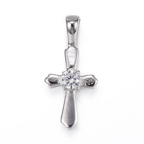 PandaHall 304 Stainless Steel Pendants, with Cubic Zirconia, Cross, Stainless Steel Color, 25x11.5x4mm, Hole: 4x2.5mm Stainless Steel+Cubic...
PandaHall 304 Stainless Steel Pendants, with Cubic Zirconia, Cross, Stainless Steel Color, 25x11.5x4mm, Hole: 4x2.5mm Stainless Steel+Cubic...