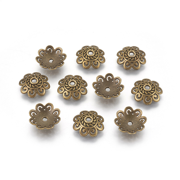 PandaHall Tibetan Style Alloy Bead Caps, Lead Free & Nickel Free, Flower, Antique Bronze, 12x12x4mm, Hole: 1.5mm Alloy
PandaHall Tibetan Style Alloy Bead Caps, Lead Free & Nickel Free, Flower, Antique Bronze, 12x12x4mm, Hole: 1.5mm Alloy