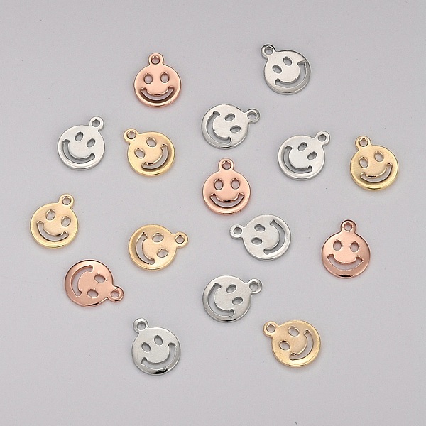PandaHall Brass Charms, Long-Lasting Plated, Smile Face, Mixed Color, 10x8x1mm, Hole: 1.2mm Brass Smiling Face
PandaHall Brass Charms, Long-Lasting Plated, Smile Face, Mixed Color, 10x8x1mm, Hole: 1.2mm Brass Smiling Face