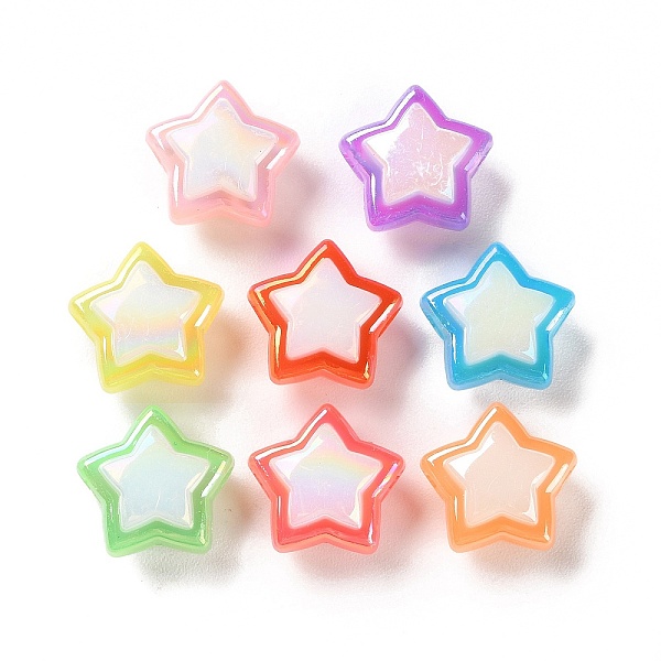 PandaHall Plating Acrylic Bead, AB Color Plated, Star, 17x17.5x10.5mm, Hole: 3.5mm, 359pcs/500g Acrylic Star Multicolor
PandaHall Plating Acrylic Bead, AB Color Plated, Star, 17x17.5x10.5mm, Hole: 3.5mm, 359pcs/500g Acrylic Star Multicolor