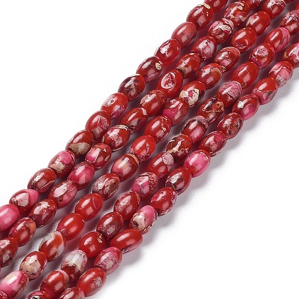 PandaHall Natural Imperial Jasper Beads Strands, Dyed, Rice, Red, 6x4.5mm, Hole: 0.5mm, about 68pcs/strand, 15.94 inch(40.5cm) Imperial...
PandaHall Natural Imperial Jasper Beads Strands, Dyed, Rice, Red, 6x4.5mm, Hole: 0.5mm, about 68pcs/strand, 15.94 inch(40.5cm) Imperial...
