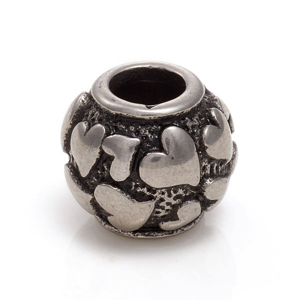PandaHall 304 Stainless Steel European Beads, Large Hole Beads, Rondelle with Heart, Antique Silver, 11x10mm, Hole: 5mm 304 Stainless Steel...
PandaHall 304 Stainless Steel European Beads, Large Hole Beads, Rondelle with Heart, Antique Silver, 11x10mm, Hole: 5mm 304 Stainless Steel...