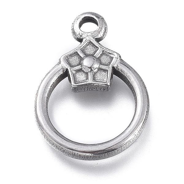 PandaHall 304 Stainless Steel Toggle Clasps Parts, Ring, Stainless Steel Color, 19x13.5x2.7mm, Hole: 1.8mm 304 Stainless Steel Ring
PandaHall 304 Stainless Steel Toggle Clasps Parts, Ring, Stainless Steel Color, 19x13.5x2.7mm, Hole: 1.8mm 304 Stainless Steel Ring
