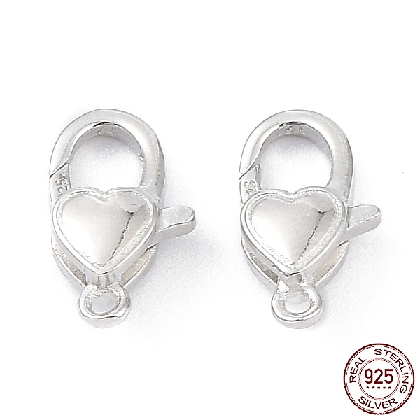 PandaHall Rhodium Plated 925 Sterling Silver Lobster Claw Clasps, Platinum, 13x7.5x4mm, Hole: 1.2mm Sterling Silver Others
PandaHall Rhodium Plated 925 Sterling Silver Lobster Claw Clasps, Platinum, 13x7.5x4mm, Hole: 1.2mm Sterling Silver Others
