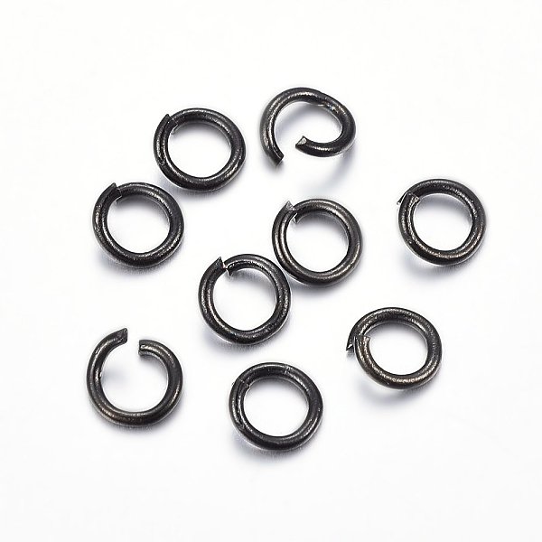 PandaHall 304 Stainless Steel Open Jump Rings, Electrophoresis Black, 17 Gauge, 8x1.2mm, Inner Diameter: 6mm 304 Stainless Steel
PandaHall 304 Stainless Steel Open Jump Rings, Electrophoresis Black, 17 Gauge, 8x1.2mm, Inner Diameter: 6mm 304 Stainless Steel